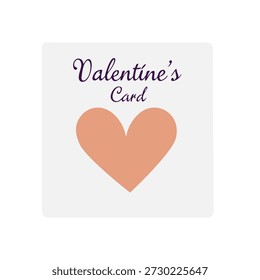 Valentine mit einem warmen Herzen. Valentinskarte, Vektorgrafik