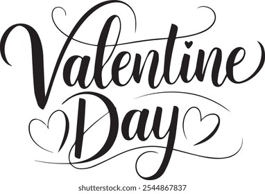 Valentine Whisper: Minimalist Calligraphy Vector