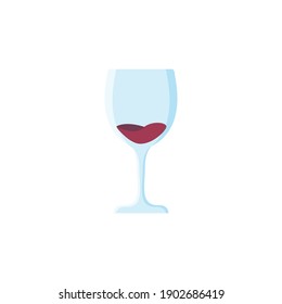 Valentine Wine Vector Icon Design