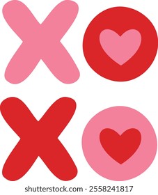 Valentine XOXO text
XOXO word letters typography vector.
Transparent background.