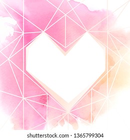 Valentine&#39;s Day background watercolor style vector