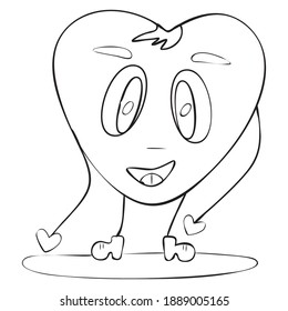 Valentine-character heart in the form of a boy