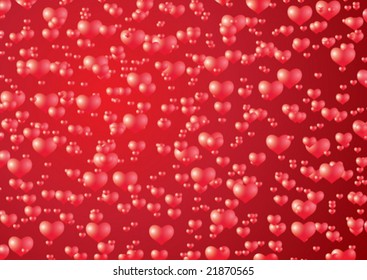 Valentines abstract background of hearts, vector illustration.