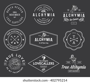 Valentines Alchymia white on black