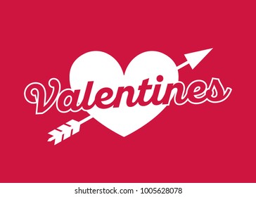 Valentine's Arrow Vector Illustration Background