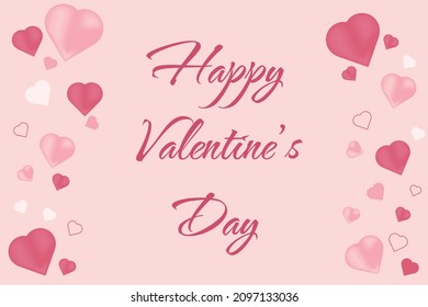 Antecedentes de San Valentín con amor 3D, perfecto para tarjeta de saludo, postal, invitación, publicidad.