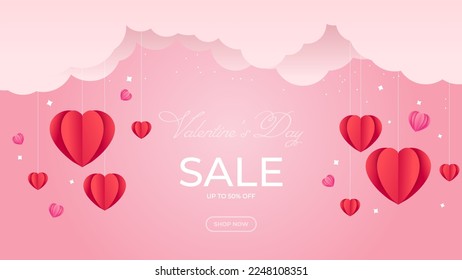 Antecedentes de San Valentín con antecedentes de amor 3D. vector para fondo de pantalla. Eps 10