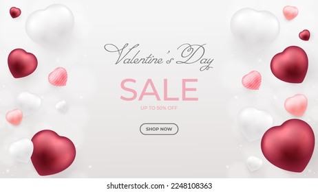 Valentines background with 3D love background. vector for wallpaper, background. Eps 10