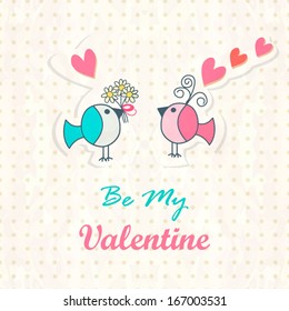 Valentine's background with birds.
