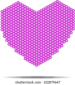 Valentine's background with circuit board on heart shape