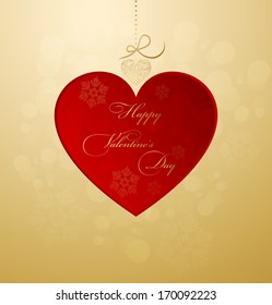 Valentine's Background With Design Hearts And Text