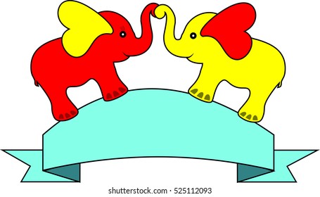 Valentine's background elephants