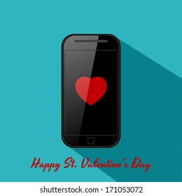 Valentine's background in flat design style