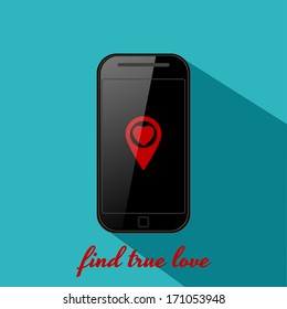 Valentine's background in flat design style