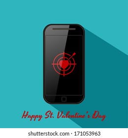 Valentine's background in flat design style