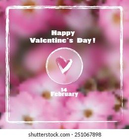 Valentines Background with Flowers, eps 10