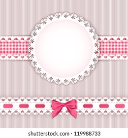 Valentine`s background with frame. Vector illustration.