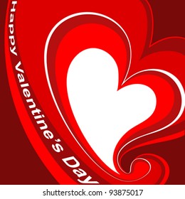 Valentine's background with heart. Valentine's card. Vector illustration.