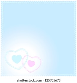 Valentine's background with heart shape symbol. Vector illustration