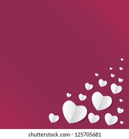 Valentine's background with heart shape symbol. Vector illustration