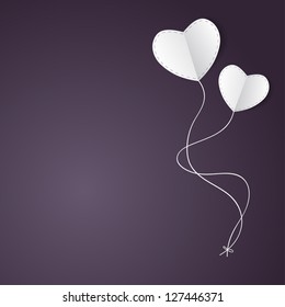 Valentine's background with heart shape symbol. Vector illustration
