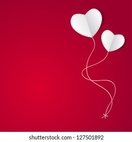 Valentine's background with heart shape symbol. Vector illustration