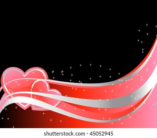 valentine's background with heart and star, vector format