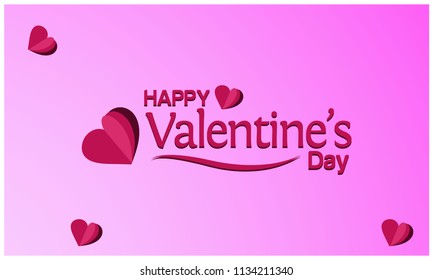 Valentines background with heart. Vector illustration 