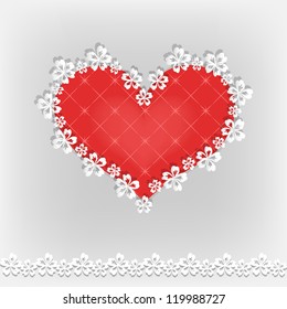 Valentine`s background with heart. Vector illustration.