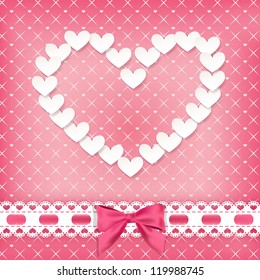 Valentine`s background with heart. Vector illustration.