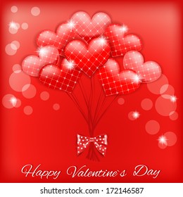 Valentine`s background with heart.  Vector illustration.