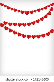 Valentine`s background with heart.  Vector illustration.