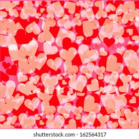 Valentine's background with hearts.