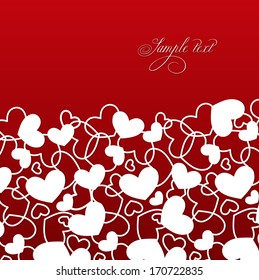 valentines background with hearts