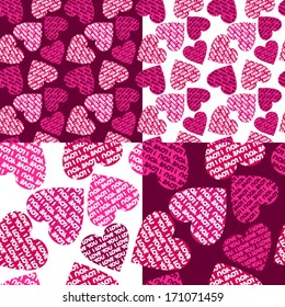 Valentines background with hearts