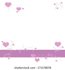 Valentines background with hearts 