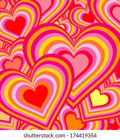 Valentine's background with hearts.