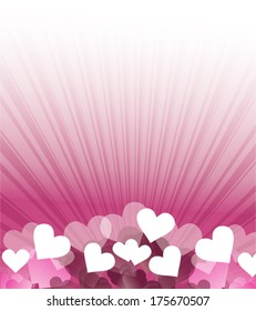 Valentine's background with hearts.