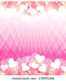 Valentine's background with hearts.