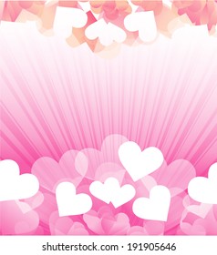 Valentine's background with hearts.