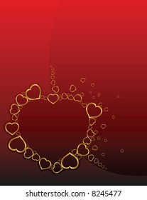 Valentines background with hearts