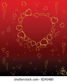 Valentines background with hearts