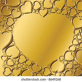 Valentines background with hearts
