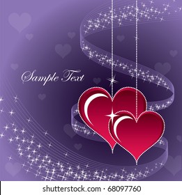 Valentines Background with Hearts. Eps10 Format.