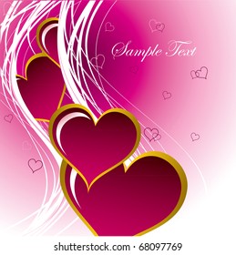 Valentines Background with Hearts. Eps10 Format.