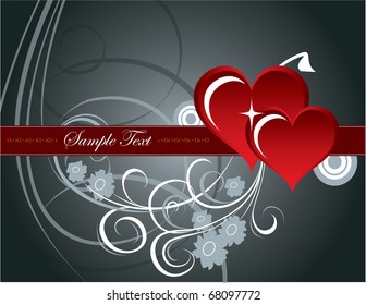 Valentines Background with Hearts. Eps10 Format.
