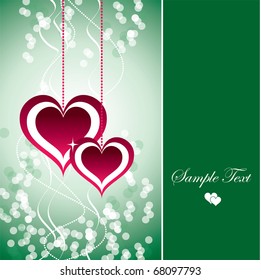 Valentines Background with Hearts. Eps10 Format.
