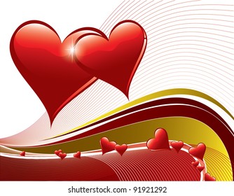 Valentines Background with hearts. Eps10 Format.