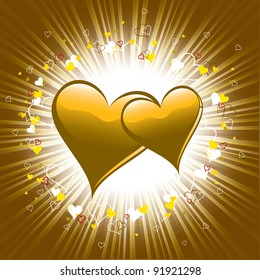 Valentines Background with hearts. Eps10 Format.