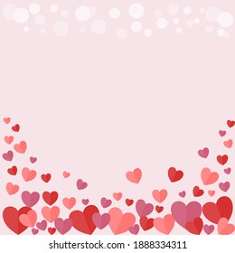 Valentines background. Hearts background. Hearts frame 